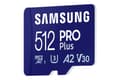 Miniatyrbild 2 av 7: Samsung PRO Plus MB-MD512SB - Flash-minneskort - 512 GB - A2 / Video Class V30 / UHS-I U3 / Class10 - microSDXC UHS-I - Blå