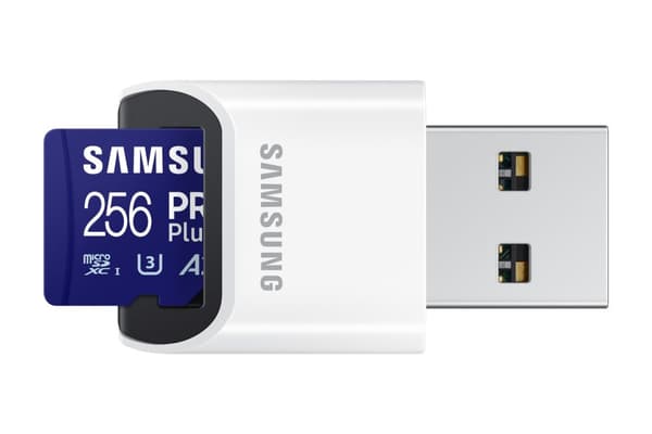 Samsung PRO Plus MB-MD256SB - Flash-hukommelseskort - 256 GB - A2 / Video Class V30 / UHS-I U3 / Class10 - microSDXC UHS-I - Blå