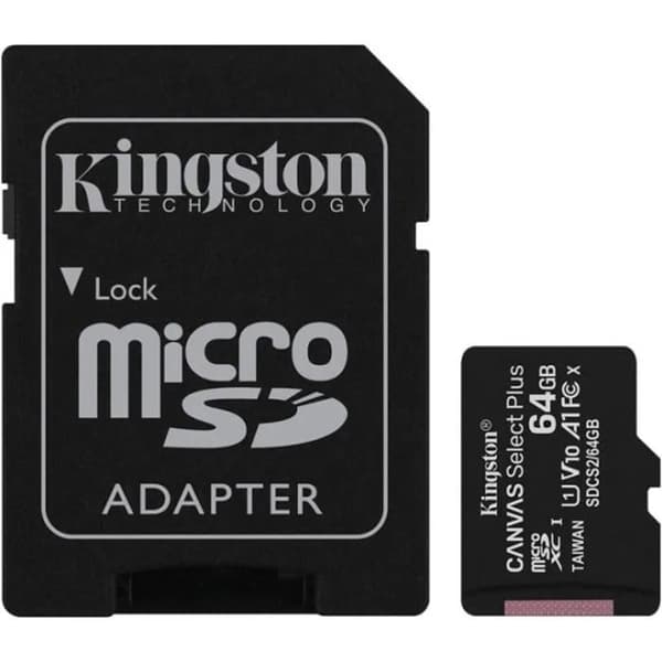 Kingston Canvas Select Plus microSD-kort – 64 GB – Med SD-adapter