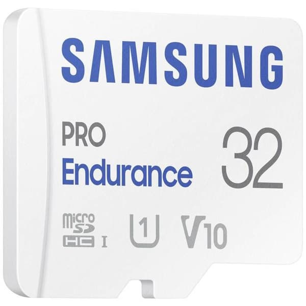 Samsung PRO Endurance 32 GB microSDHC-kort Klass 10, UHS-Klass 1 4K-videokompatibilitet, med SD-adapter, resistans