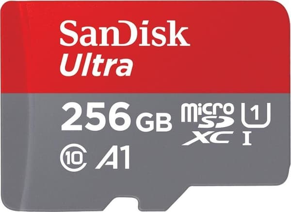 SanDisk microSDHC Ultra 256GB (UHS-1/Cl.10/100MB/s) + adapter, surfplatta (00215484)