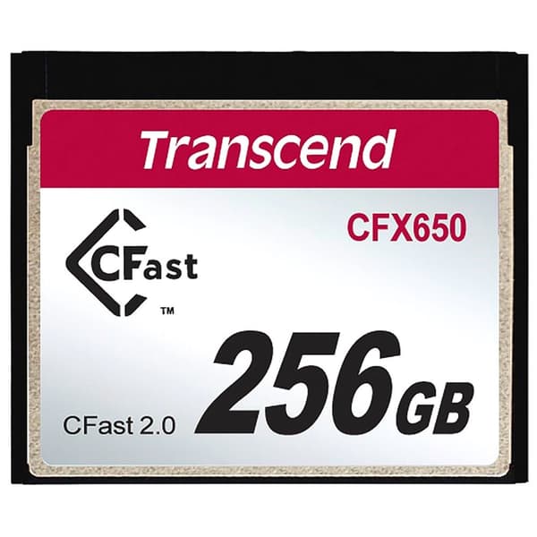 Transcend Minneskort Cfast 2.0 Cfx650 256gb Svart,Silver