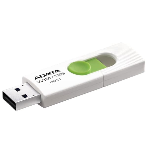 USB-minne Adata UV320 32 GB Vit/Grön Grön, Vit