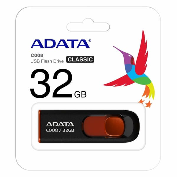 USB-minne Adata AC008-32G-RKD 32 GB Svart/Röd