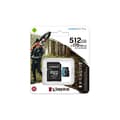 Miniatyrbild 1 av 3: Minneskort Micro SD - KINGSTON - Canvas Go Plus - 512 GB - Kompatibel med mikro SD-enheter - Svart