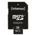 Miniatyrbild 2 av 3: Micro SDHC-kort INTENSO 16Go Klass 10 med Adapta