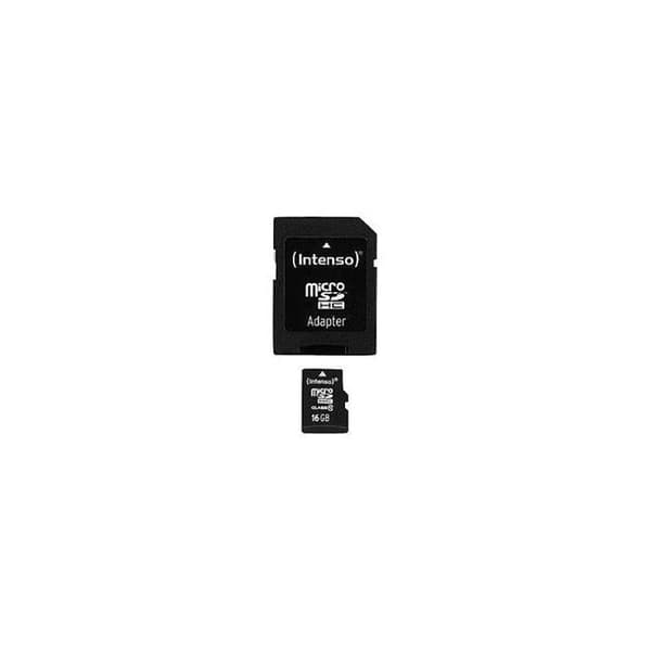 Micro SDHC-kort INTENSO 16Go Klass 10 med Adapta