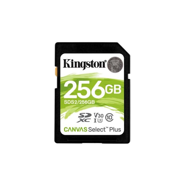 KINGSTON Canvas Select Plus Flash-minneskort - 256 GB - Video Class V30 / UHS-I U3 / Class10 - SDXC UHS-I