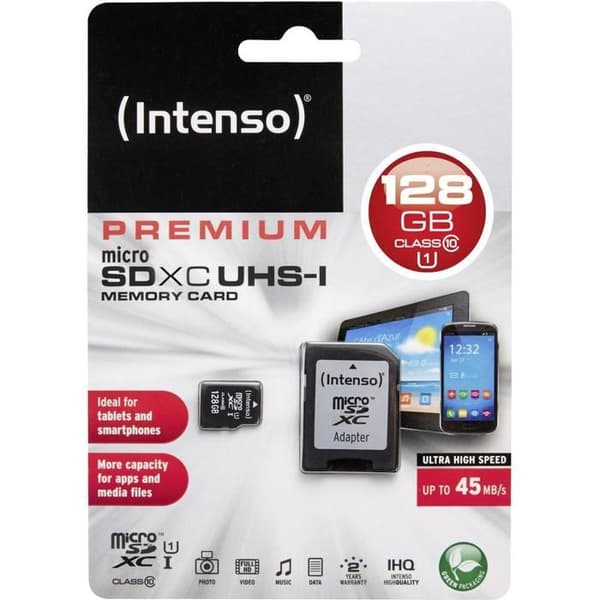 Intenso MICRO Secure Digital Card 128 GB microSD-minneskort