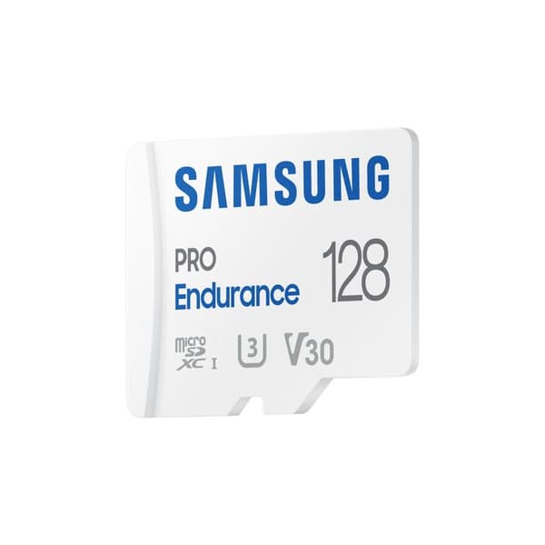 Samsung PRO Endurance 128 GB microSDXC-kort Class 10, UHS-Class 3, v30 Video Speed Class 4K-videokompatibilitet, med