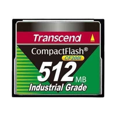 Flashminne - TRANSCEND - CF200I - 512 Mo - CompactFlash - Industriell kvalitet