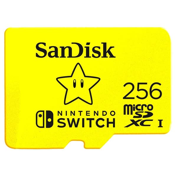 Sandisk Minneskort Micro Sdxc 256gb Nintendo Flerfärgad