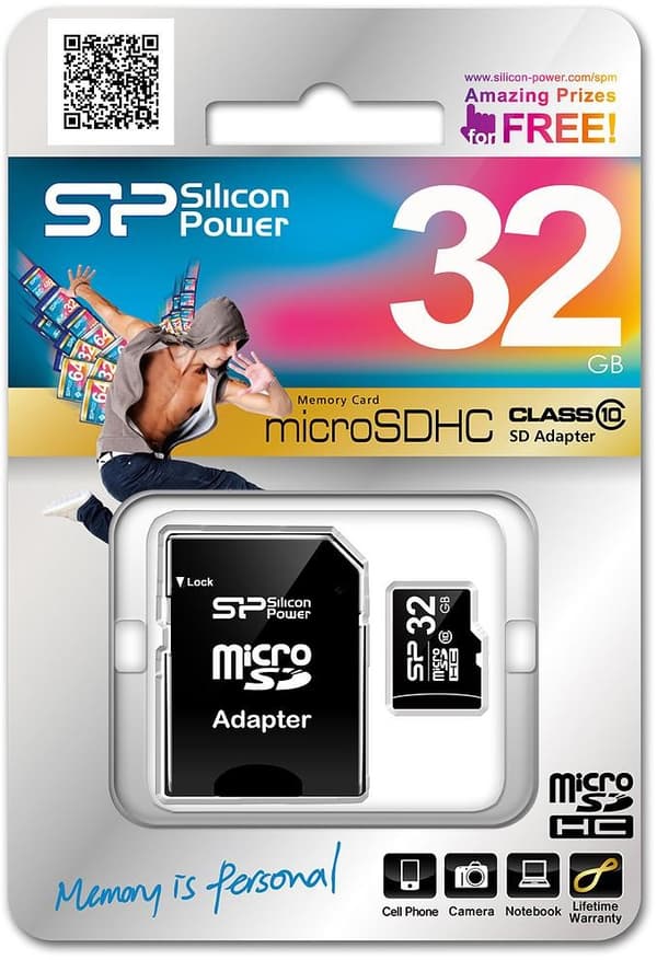 Silicon Power | 32 GB | MicroSDHC | Flash memory class 10 | SD adapter
