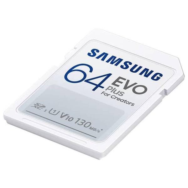 Memory card Samsung EVO Plus SD Card (2021), 64GB, White