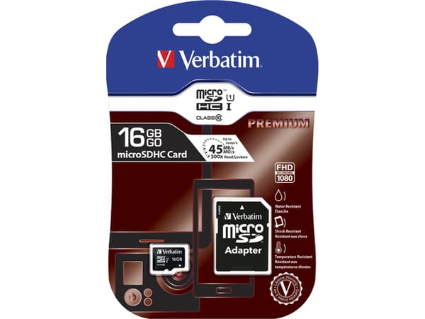 Karta Micro SDHC 16GB Class10 UHS-I + Adapter
