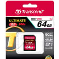 Miniatyrbild 2 av 2: Transcend Minneskort Sdxc 64gb Class10 Uhs-i 600x Ultimate Flerfärgad