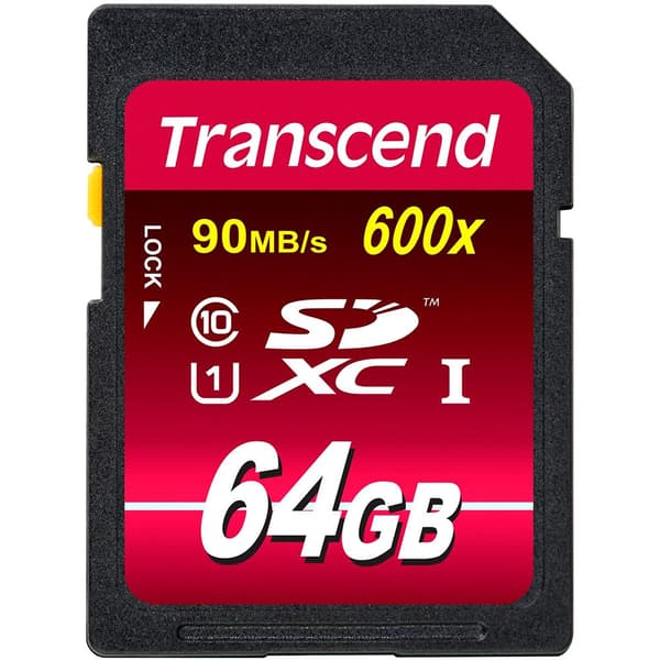 Transcend Minneskort Sdxc 64gb Class10 Uhs-i 600x Ultimate Flerfärgad