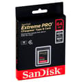 Miniatyrbillede 1 af 4: Sandisk Hukommelseskort Cf Express 2 64gb Extreme Pro Sdcfe-064g-gn4nn Sort