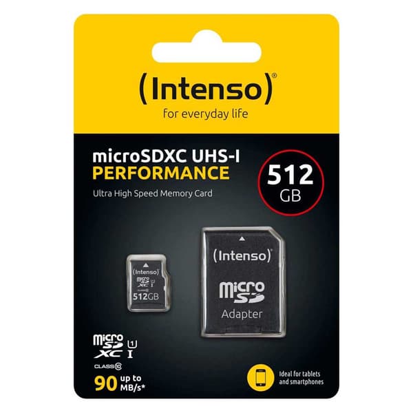 Intenso Hukommelseskort 3424493 512gb Sort