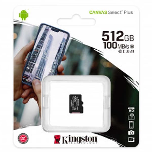 Kingston Muistikortti Microsdxc Class 10 512gb Musta