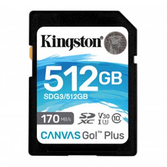 Kingston Muistikortti Go Plus Canvas 170r C10 Sd 512gb Kirkas