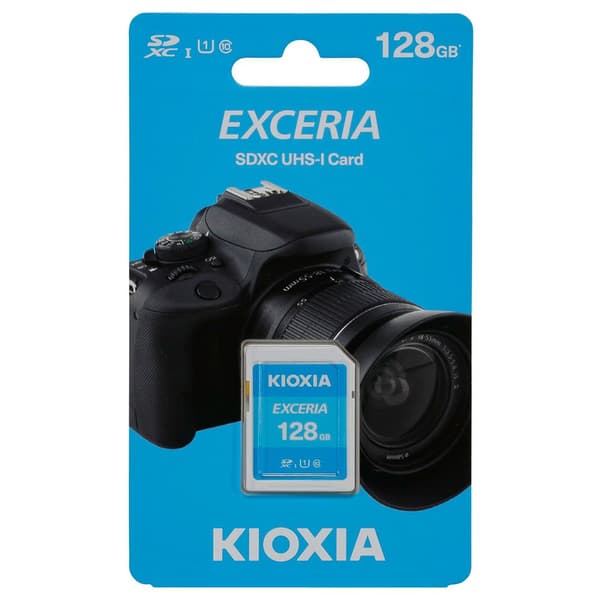 Kioxia Minneskort Exceria Sdxc 128gb Class 10 Uhs-1 Blå