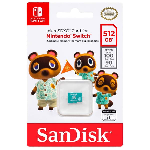 Sandisk Muistikortti Microsdxc 100mb 512gb Nintendo Sininen