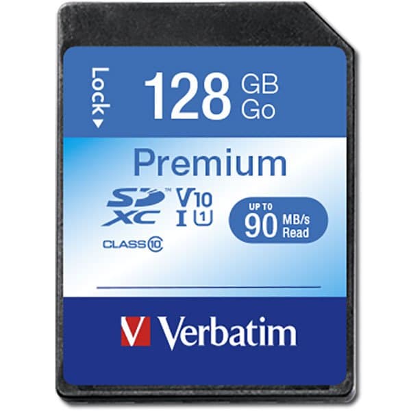 Verbatim Hukommelseskort Premium Micro Sd Class 10 128gb Blå,Sort