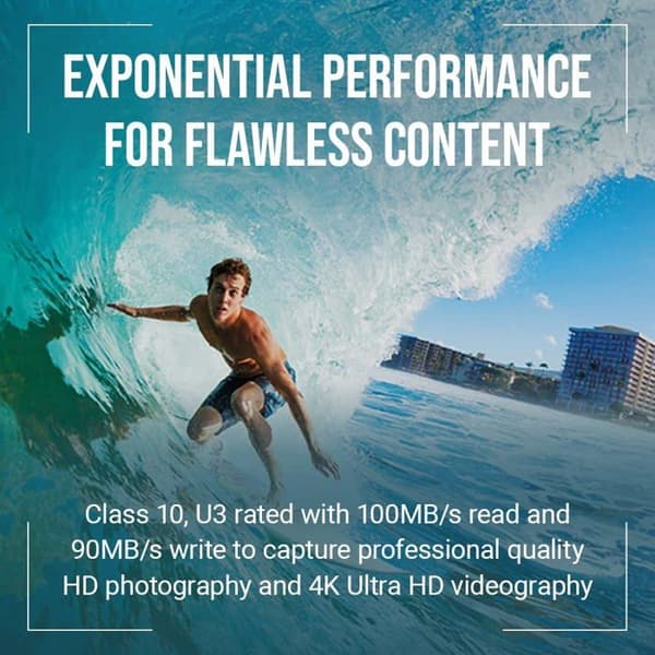 PNY PRO Elite 256 GB flashminneskort - A2 / Video Class V30 / UHS-I U3 / Class10 - microSDXC UHS-I