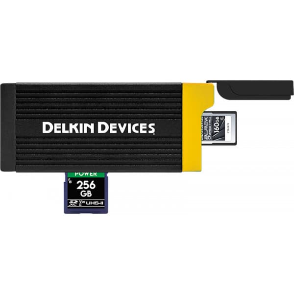 Delkin USB 32 CFexpress Type A , SD UHS-II -muistikortinlukija