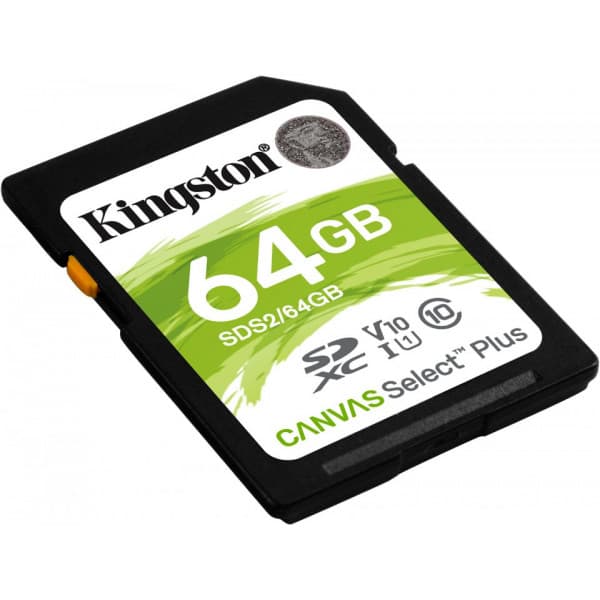 Kingston 64 Gt SD Canvas Select Plus UHS-I Speed Class 1 (U1) -minneskort