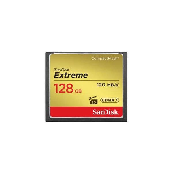 SanDisk 128GB Extreme CompactFlash (CF) minneskort