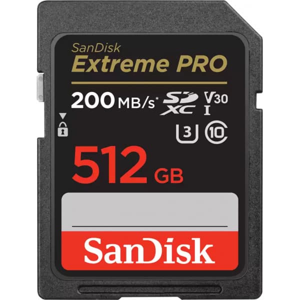SanDisk 512 GB Extreme Pro SDXC UHS-I-minneskort