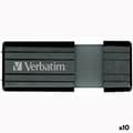 Miniatyrbillede 1 af 2: USB-stik Verbatim PinStripe Sort 32 GB