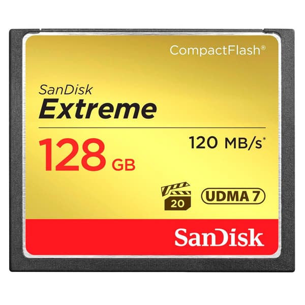 Sandisk Minneskort Extreme 128gb Svart,Guld