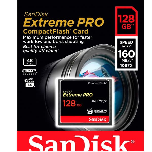 Sandisk Muistikortti Extreme Pro 128gb Musta