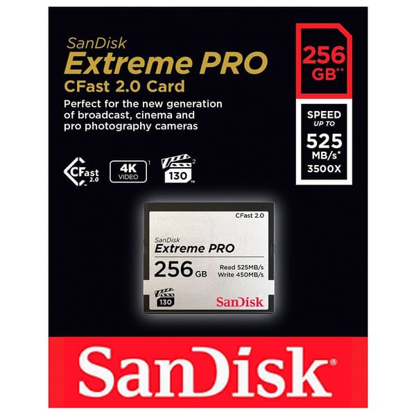 Sandisk Hukommelseskort Extreme Pro 256gb Hvid
