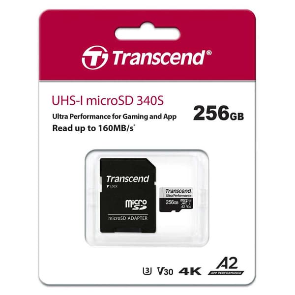 Transcend Hukommelseskort 340s 256gb Sort