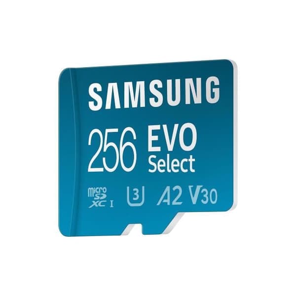 Samsung Evo Select MB-ME256KA-EU 256GB microSDXC UHS-I U3-minneskort 130MB-s Full HD & 4K UHD med SD-adapter