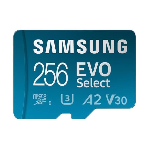 Samsung Evo Select MB-ME256KA-EU 256GB microSDXC UHS-I U3-minneskort 130MB-s Full HD & 4K UHD med SD-adapter
