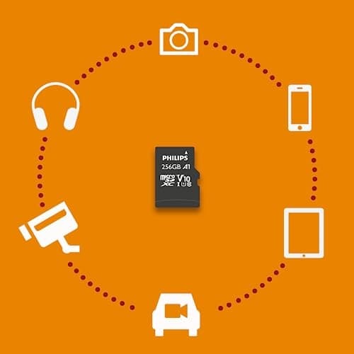 Philips MicroSDXC-kort 256GB Klass 10 UHS-I U1 inkl. Adapter (FM25MP45B/00)