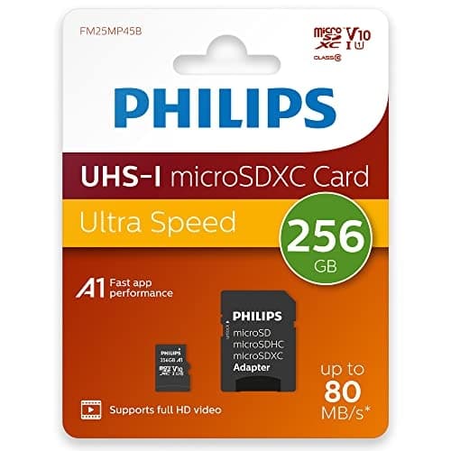 Philips MicroSDXC-kort 256GB Klass 10 UHS-I U1 inkl. Adapter (FM25MP45B/00)