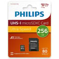 Miniatyrbild 2 av 6: Philips MicroSDXC-kort 256GB Klass 10 UHS-I U1 inkl. Adapter (FM25MP45B/00)