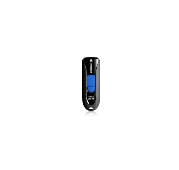 Minnestasjon flash usb3 128gb/790 ts128gjf790k, Transcend Sort, Blå