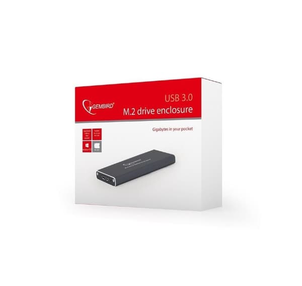 HDD-kasse udv. Usb3 m.2/sort ee2280-u3c-01, Gembird