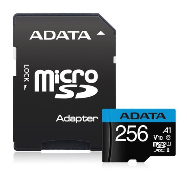 Hukommelse MICRO SDXC 256GB W/AD./AUSDX256GUICL10A1-RA1 ADATA