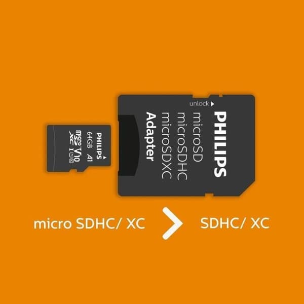 Philips MicroSDHC 16GB CL10 80mb/s UHS-I + Retail Adapter