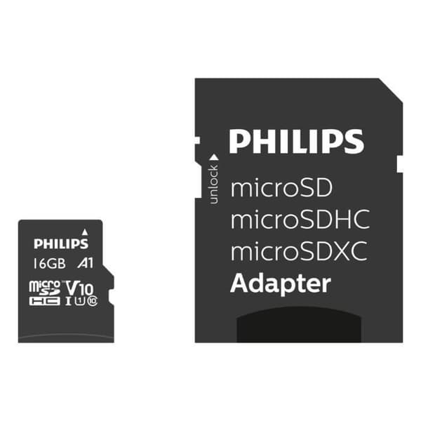 Philips MicroSDHC 16GB CL10 80mb/s UHS-I + Retail Adapter