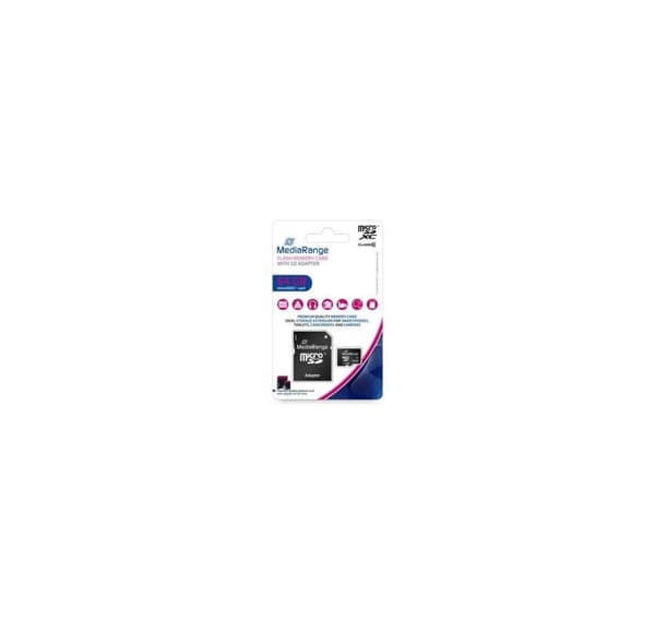 Minne micro sdxc 64gb c10/w/adapter mr955, Mediarange