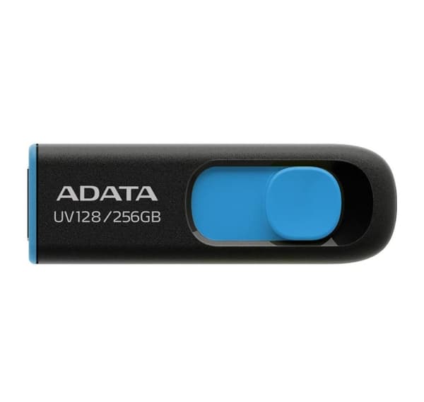 Minnesenhet flash usb3 256gb/blk/blue auv128-256g-rbe, Adata Svart, Blå